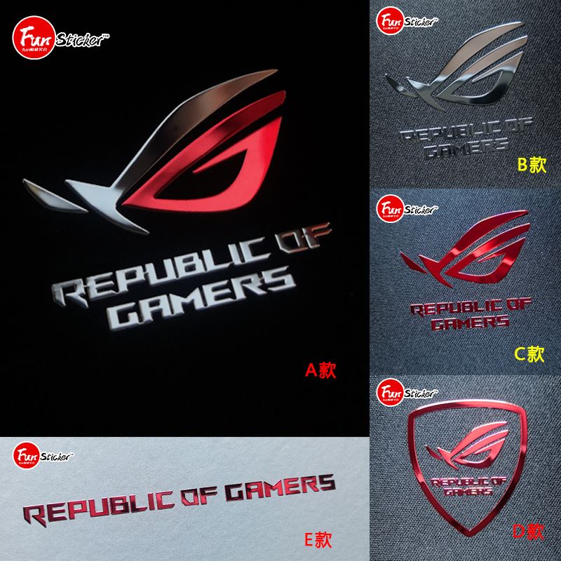 Miếng Dán Kim Loại In Hình logo Máy Tính asus rog player country 2024 ...