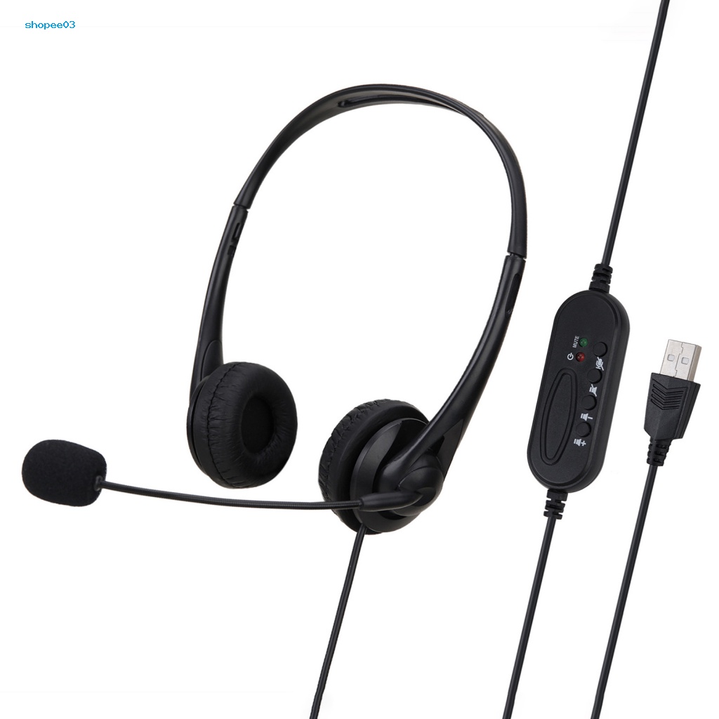 Tai Nghe Chụp Tai SY490 Giảm Tiếng Ồn Có Dây Kết Nối USB Kèm Mic Hỗ Trợ Giảng Dạy Trực Tuyến