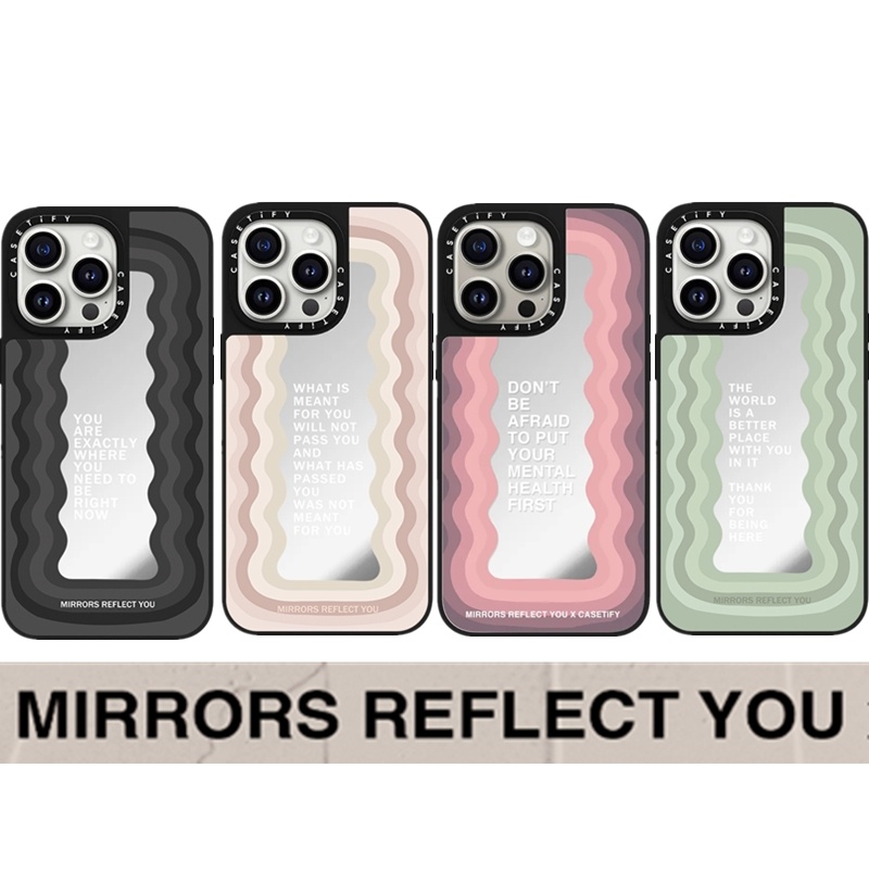 CASETiFY Inspirational Quotes Mirror Hard Case For iPhone 15 14 Plus 11