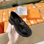 Giày lười nữ chất da mềm mũi tròn, loafer nữ đế cao 4cm tôn dáng khóa tam giác cực xinh