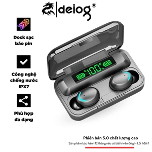 Tai nghe bluetooth TWS F9 pro 2200mah phiên bản không dây cảm ứng chạm ,công nghệ chống nước IPX