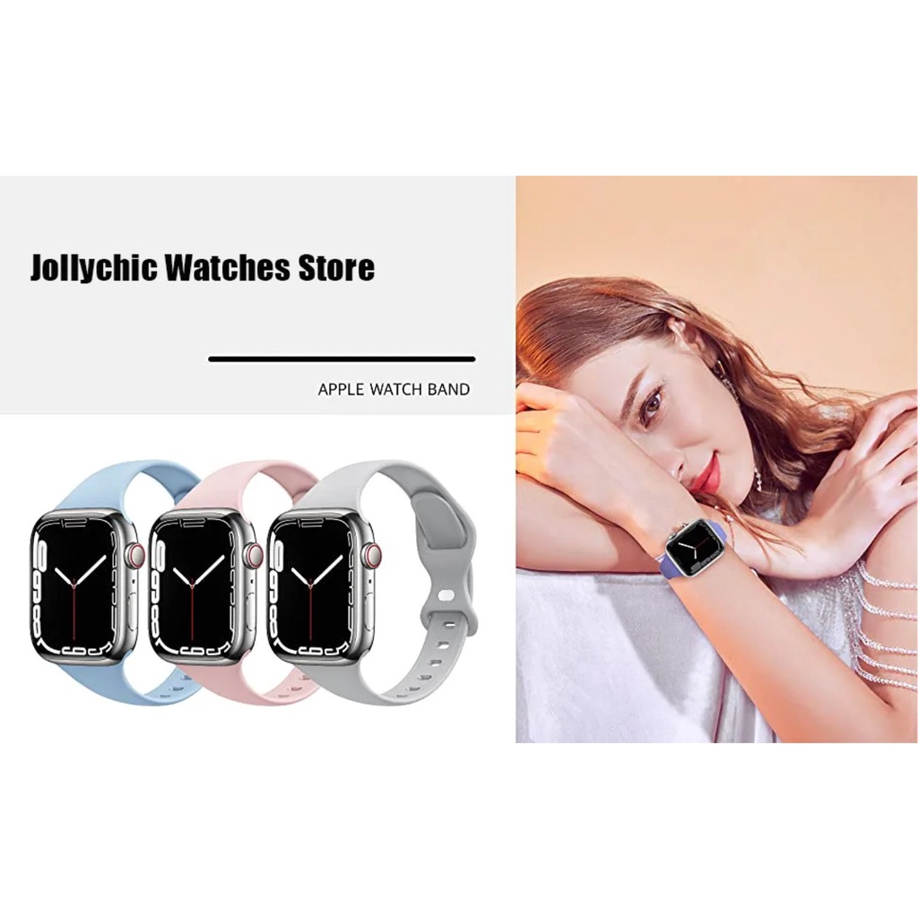 Vòng silicon cho Apple Watch Band Ultra 3 2 49mm Series 11 10 9 45mm 41mm 44mm 40mm 42mm 38mm Vòng đeo tay dây thun iWatch 8 7 6 5 4 3 2 1 Dây đeo