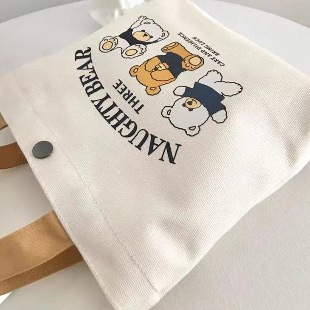 Túi xách Mini WANYEDI, Túi vải canvas đào, Túi đựng đồ dung tích lớn hoạt hình dễ thương dành cho nữ