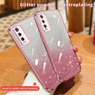 Ốp lưng vivo y12s V2026 V2033 V2042 y11s V2037 V2065 Vỏ bột lấp lánh gradient đầy màu sắc mạ điện Vỏ mềm trong suốt chống rơi vỏ điện thoại