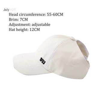 Julyhot Chữ Màu Trơn Cao Đuôi Ngựa Bóng Chày Nữ Thể Thao Golf Quần Vợt Tóc Cao Bun Nón Massivedeals