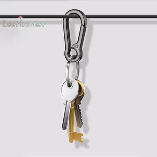 Lostcorner Nam Thép Không Gỉ Bầu Khóa Leo Móc Khóa Thắt Lưng Kẹp Chống Mất Khóa Móc Khóa Trang Trí Xe Mới