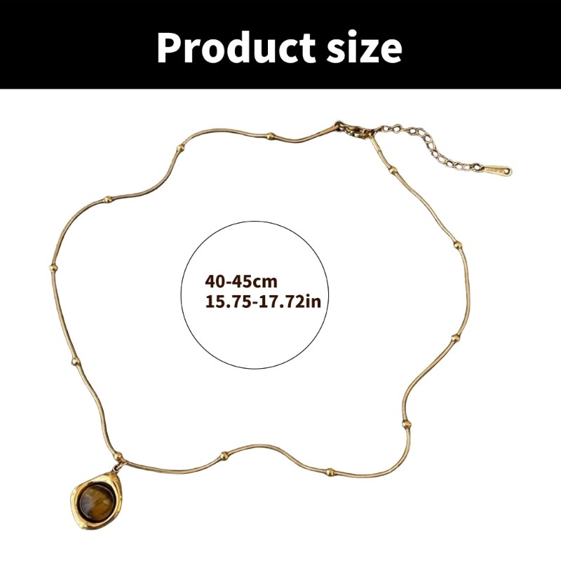 Dasbsug Hổ Đá Mắt Hạt Vòng Cổ Đá Quý Độc Đá Quý Mặt Dây Chuyền Choker Để Mặc Hàng Ngày