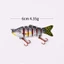 Mồi Bionic, Mắt Sống Động Như Thật Bass Crankbaits 6 Đoạn Mồi Câu Cá, Mini 5 Đoạn Artifici Cứng Nhựa Quay