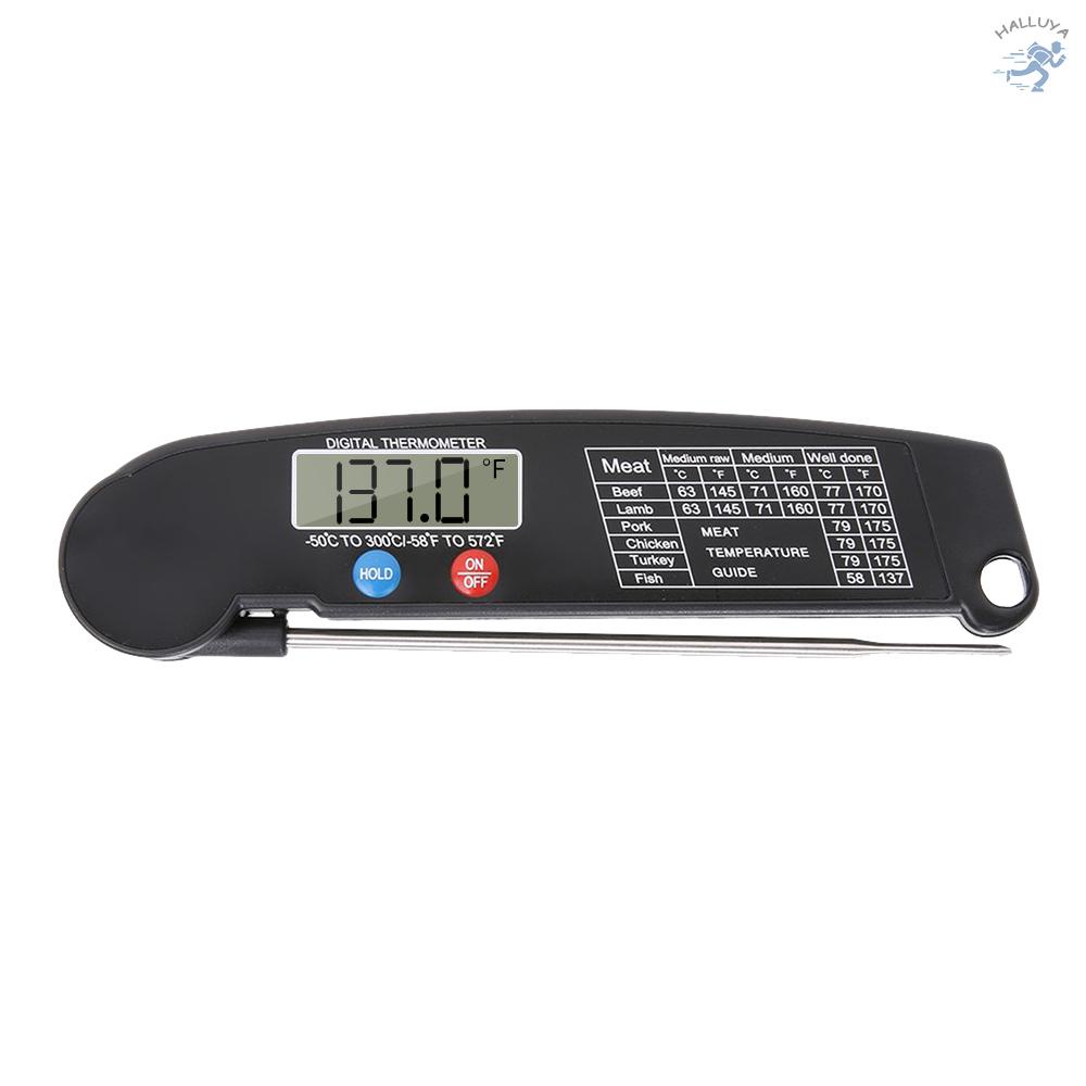 Thermometer Digital Instant Read Meat Thermometer Food Cooking Temperature Tester with Rotatable Probe for Grill BBQ Milk Kitchen Use