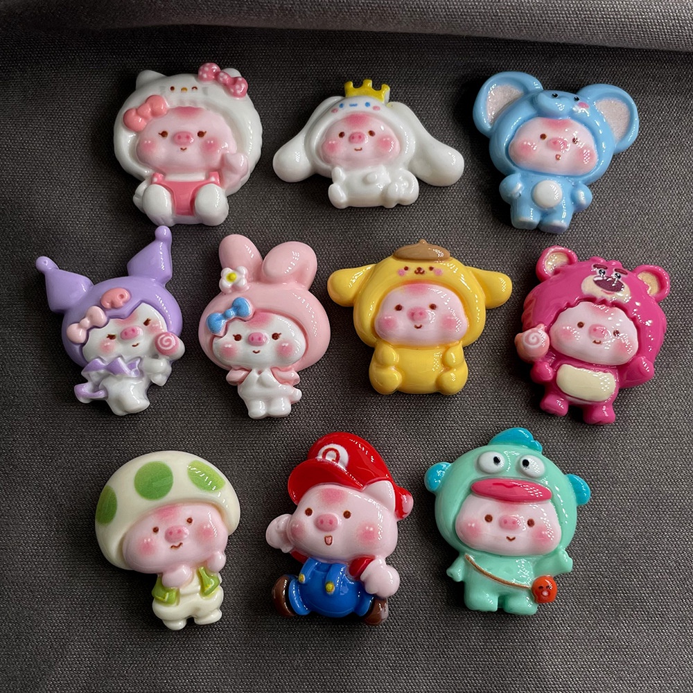Piggy Cross-Dressing Series Khóa giày Lỗ hoa Khóa giày Busch Khóa giày Zhibi Star Hole Shoe Buckle crocs Khóa giày điện thoại sáng tạo Phụ kiện Mũ đội đầu Tai Chất liệu DIY Vui nhộn Phụ kiện Khóa giày có thể tháo rời Giày ins dễ thương Hoa