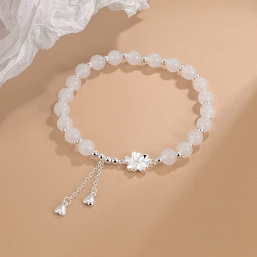 Vòng tay hoa đào, Vòng đeo tay, Vòng đeo tay hạt, Vòng tay đính cườm cổ điển, Vòng tay kiểu Hàn Quốc, Vòng tay mặt dây chuyền tua, Vòng tay nữ dễ thương, Vòng tay thời trang, Vòng