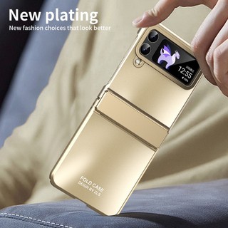 Vỏ Bản Lề Mạ Sang Trọng Cho Samsung Galaxy Z Flip 6 Flip 5 Z Flip 4 5G Ốp Lưng Bảo Vệ PC Mờ Chống Sốc Ốp lưng Z Flip 3