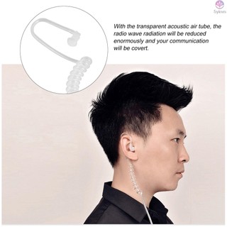 Walkie Talkie 2.5mm Earpiece 1 Pin Covert Acoustic Tube Headset with PTT Mic - Compatible with Motorola Talkabout Two Way Radios