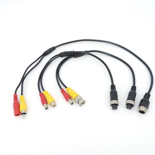 Đầu Hàng Không M12 4Pin Nam Nữ Sang BNC DC RCA Nam Nữ Nối Dài Kết Nối Cáp Adapter Cho Camera Quan Sát An Ninh F @ V2N