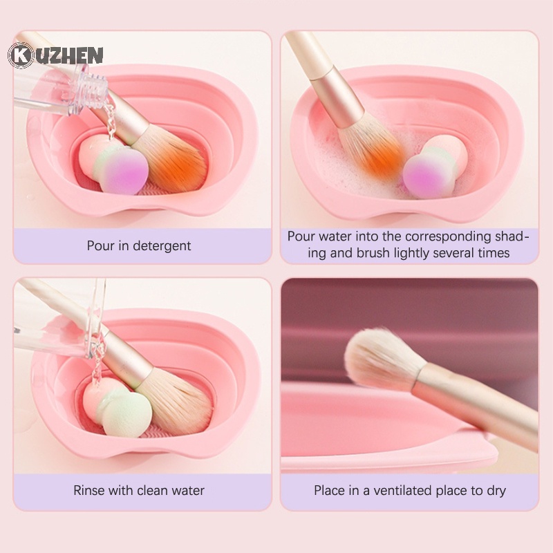 Bát silicone Gấp Gọn Đựng Cọ Trang Điểm Tiện Lợi