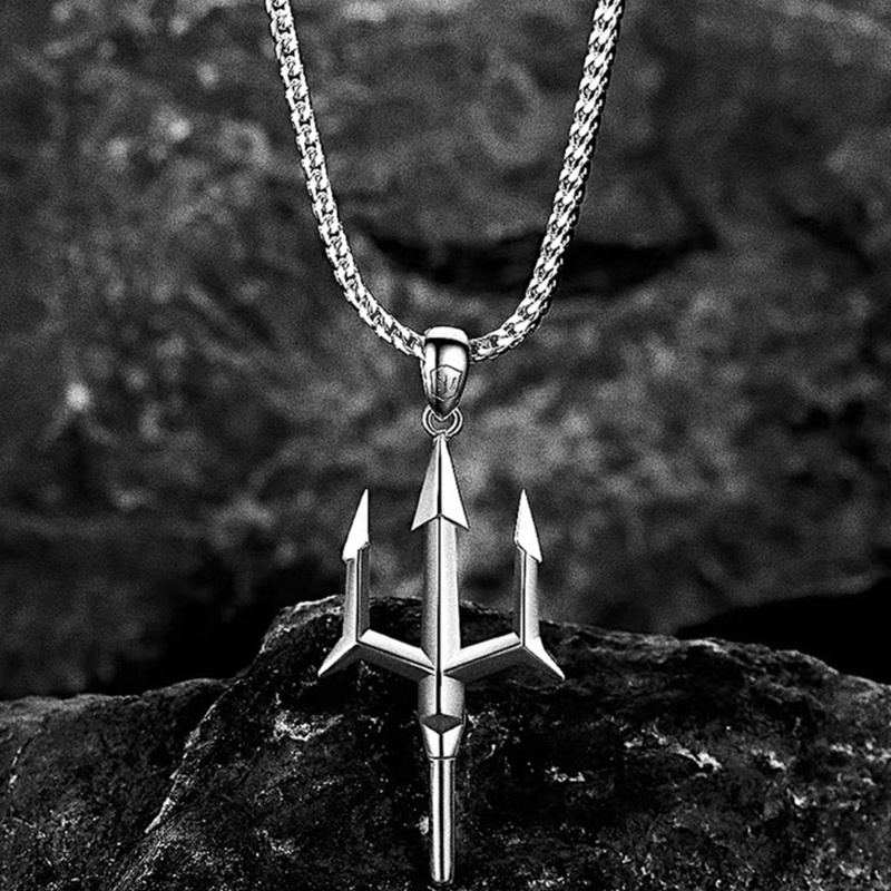 Coo Tridents Vòng Cổ Nam Unisex Chiến Binh Quyến Rũ Xương Đòn Dây Xích Tối Giản Hip Hop Dây Xích Choker Lưu Niệm Trang Sức Cô Gái