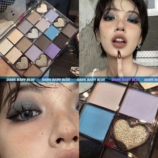 BIYA Bảng Phấn Mắt Mờ Ngọc Trai Lấp Lánh Sequin Màu Đất Nhiều Màu Khói Má Hồng Phấn Mắt