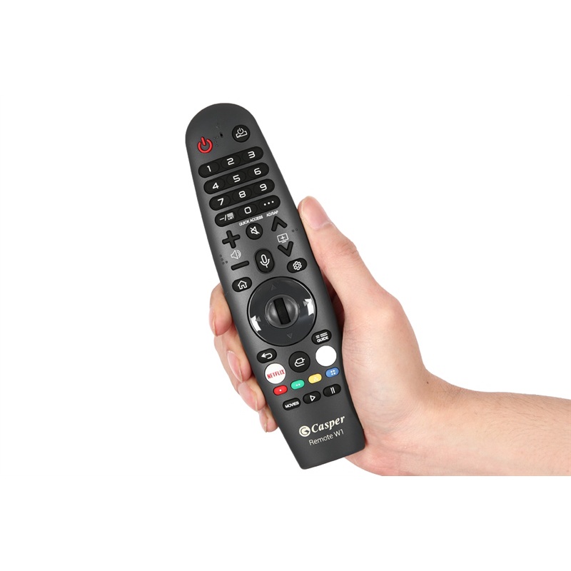 Điều khiển remote từ xa dùng cho tivi Casper có chuột bay và giọng nói Remote W1 loại tốt zin - tặng pin