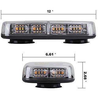 Thanh Đèn led 48 Bóng Cảnh Báo Khẩn Cấp Có Từ Tính Gắn Trên Nóc Xe Hơi