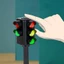 Mô hình đèn giao thông ZENZON, Đèn giao thông mini LED bằng nhựa, Đồ chơi mô hình đèn giao thông Hệ thống quang học Acousto Mô hình giáo dục sớm mini Đồ chơi giáo dục đèn đường