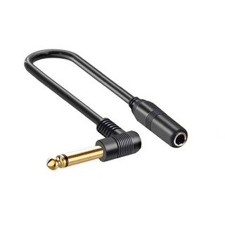 Dây âm thanh PENTAXZR 1 / 4 Inch TS Mono Jack, Cáp âm thanh nổi TRS 6.35mm Góc phải 6.35mm Nam Nối dài, Đầu nối mạ vàng nối dài Cáp đàn Guitar âm thanh nổi 6,35mm