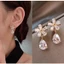 Bông Tai Mạ Bạc 925 Hình Giọt Nước Đính Đá zircon Sang Trọng