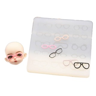 Khung kính mắt DIY silicon cho búp bê - Khuôn gốm đất sét trang trí mặt