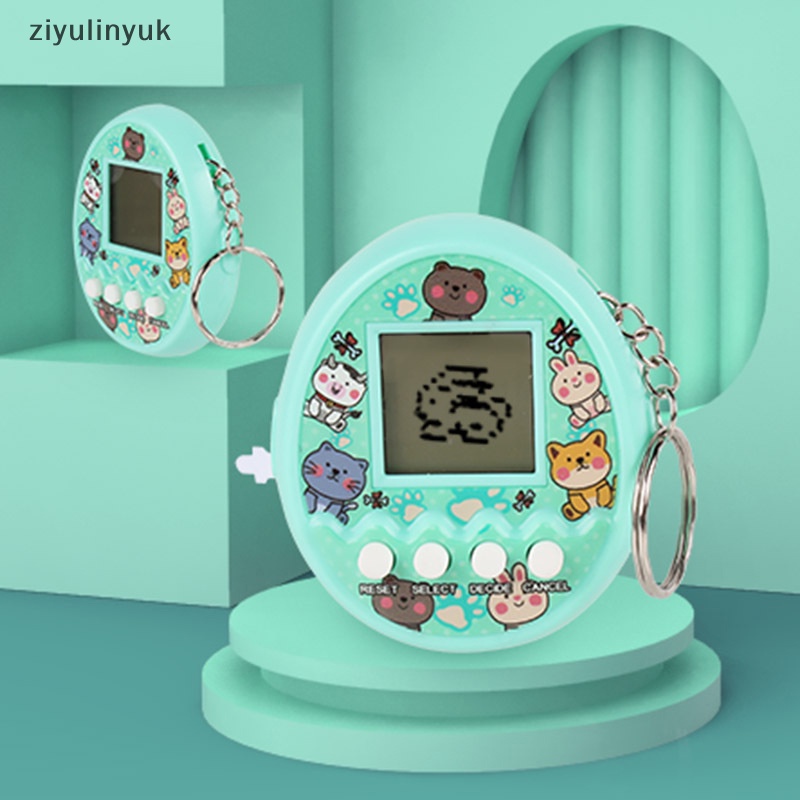 Ziyulinyuk Điện Tử Thú Cưng Máy Bỏ Túi Máy Chơi Game Điện Tử Thú Cưng Trứng Thú Cưng Móc Khóa EN