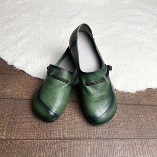 Retro Handmade Giày Đơn Nữ Mùa Xuân Mùa Hè 2023 Phong Cách Dân Tộc Đế Mềm Đế Bằng Chống Trơn Trượt Giày Nữ Phù Hợp Với Giày Mẹ Thường Ngày