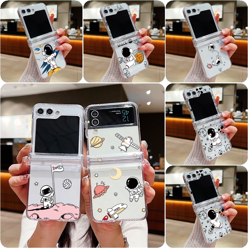 Bao Da Điện Thoại pc Cứng Hình Phi Hành Gia Cho samsung galaxy z flip5 flip4 flip3 flip3 flip 5 4 3 Ốp