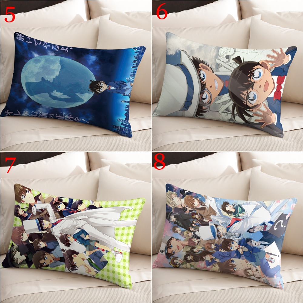 Vỏ gối hình chữ nhật Detective Conan Vỏ gối Polyester in một mặt (Không có lõi)