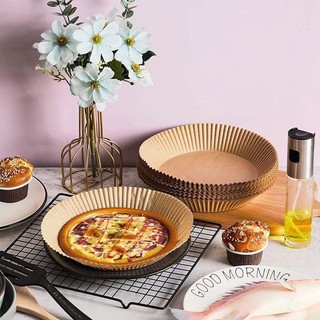 Combo 5 set giấy lót nồi chiên không dầu 1 set 50 tờ giấy nến vàng tiện dụng