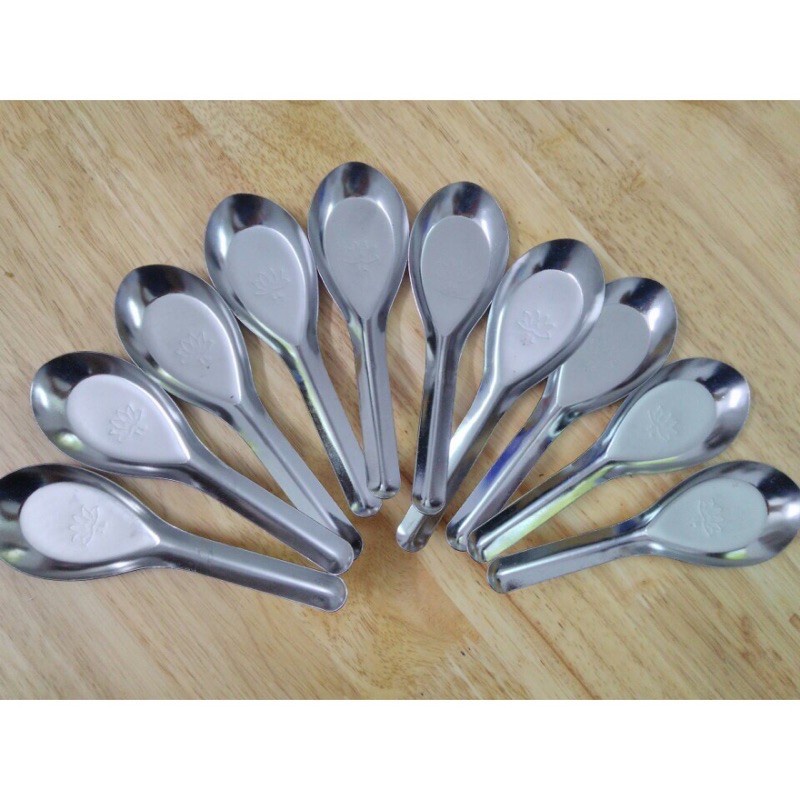 Thìa hoa sen INOX 304 loại đẹp dày dặn INOX 304 SIÊU RẺ [SHOP.MH]