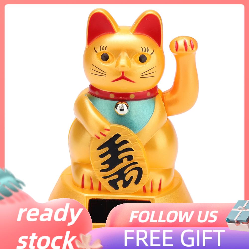 Hanhan1 Chinese Lucky Waving Cat Beckoning Maneki Neko Gold Wealth ...