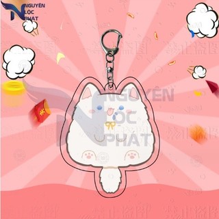 Phim hoạt hình mèo mèo nằm trên mèo con móc khóa acrylic móc khóa mặt dây chuyền sáng tạo dễ thương nlp shop