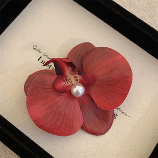 Phụ Nữ Phalaenopsis Kẹp Tóc Hoa Nhuộm Nhám Chân Tóc Nhẹ