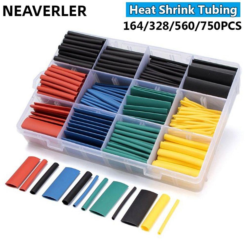 Neaverler 164 / 328 / 560 / 750 Chiếc Ống Co Nhiệt Cách Nhiệt Assortment Vỏ Dây Polyolefin