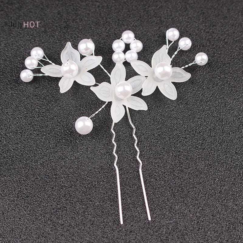 Julyhot Ngọc Trai Hoa Tiara, Trang Trí Tóc Mờ, Trang Sức Cưới Cô Dâu Handmade, Kẹp Tóc Ngọc Trai Massivedeals