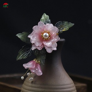 Người Phụ Nữ Kẹp Tóc Hoa Kẹp Phong Cách Retro Màu Sắc Nhẹ Nhàng Hoa Lá Xanh Mũ Đội Đầu