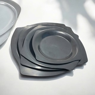 Đĩa phíp vuông màu đen nhựa phíp melamine - Trường An VN