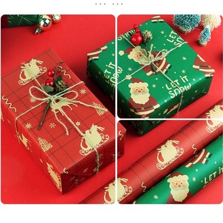 Cuộn Giấy Gói Quà 50 * 70cm Trang Trí Tiệc Giáng Sinh