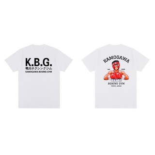 Hajime no Ippo KBG Anime Kamogawa Quyền Anh Tập Gym Vintage Áo Thun Cotton Nam Áo Mới Tee Áo Nữ Cao Cấp