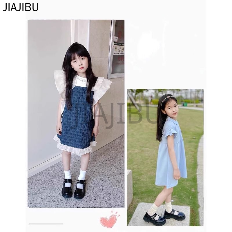 Giày Trẻ Em Dễ Thương Cute Girls Princess Shoes Fashion Kids Shoes Giày Đi Học Kids Black School Shoes Children's Doll Shoes Korean Fashion Platform Girls Mary Jane Shoes Giày Lolita Mũi Tròn Giày Đồng Phục JK Giày Bệt Bé Gái Giày Khiêu Vũ Màu Đen