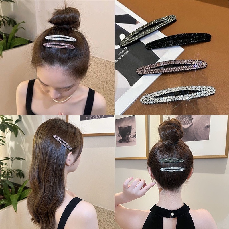 Kẹp Tóc Pha Lê Trong Suốt Hình Hoa Anh Đào / Kẹp Tóc Nhỏ Màu Kẹo Ngọt Ngào Hàn Quốc Cho Nữ