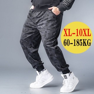 Quần joggers Đen Dáng Rộng Nhanh Khô Họa Tiết Rằn Ri Cỡ Lớn 10xl Cho Nam