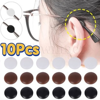 Set 10 Móc Tròn mini Bằng Silicon Mềm Trong Suốt Cố Định Mắt Kính Chống Trượt