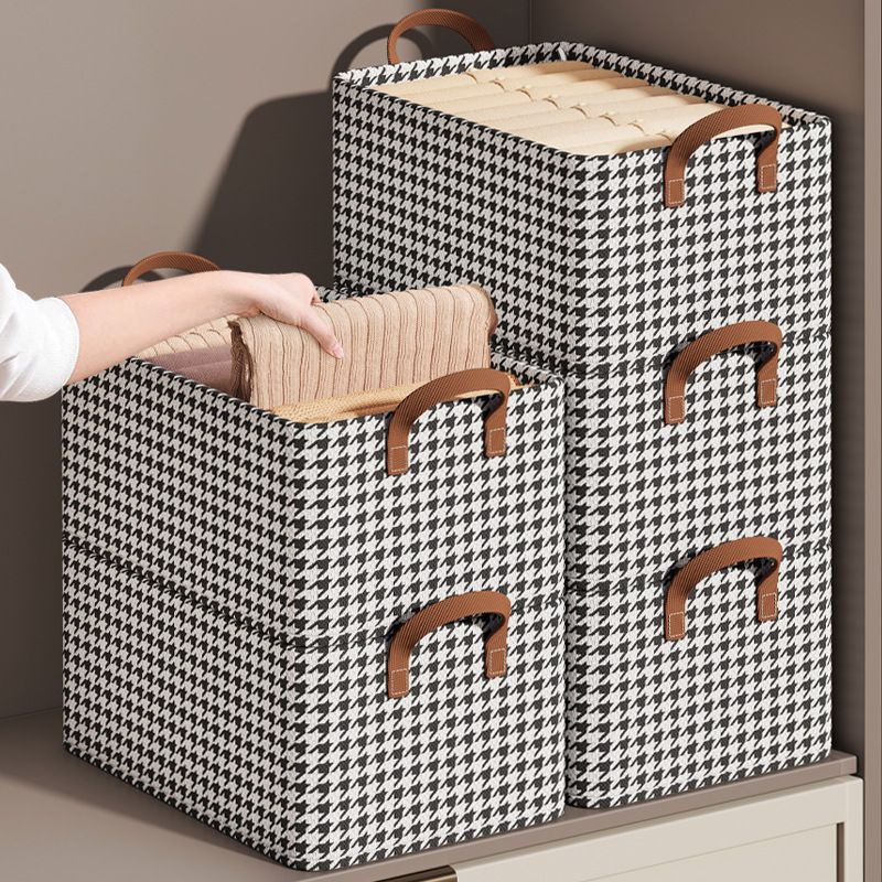 Hộp Vải KÈM LÓT ĐÁY Khung Sắt Đựng Sắp Xếp Chăn Màn 386 , Hộp Đựng Quần Áo Gọn Gàng Có Thể Xếp Chồng 48x28x20Cm