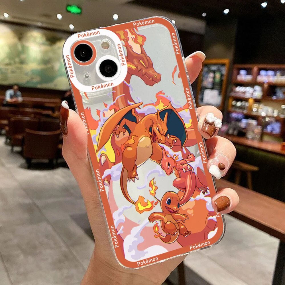 Ốp lưng iphone cạnh vuông pokemon lizardon pokemon thằn lằn bay