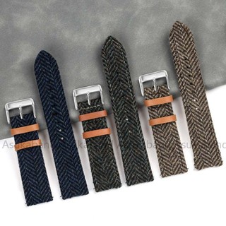 Dây đeo đồng hồ bằng da thật bằng nylon 18mm 20mm 22mm Vintage Nylon Dây đeo đồng hồ Dây đeo chéo lông thú Vòng đeo tay nam nữ Retro Phát hành nhanh Dây đeo đồng hồ đeo tay