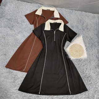 Đầm dáng A The Simple bigsize nữ thiết kế cổ polo trẻ trung năng động phù hợp cho các nàng chuppy xinh xắn G93